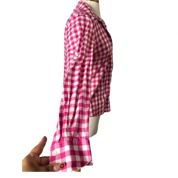 Patagonia pink plaid button shirt Sz S - Picture 5 of 9